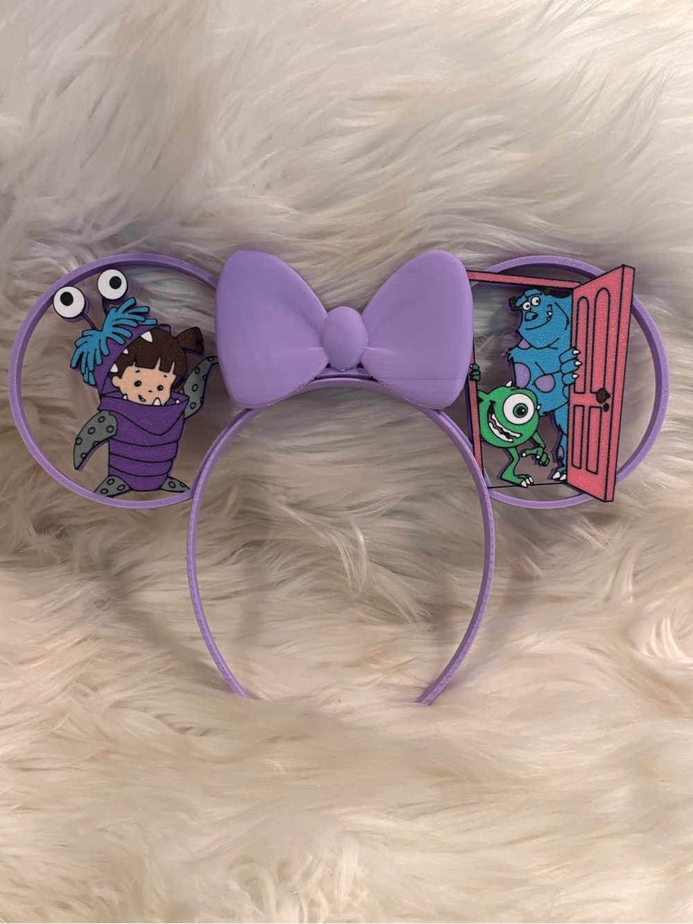 Purple Monster and Boo Ears Headband 3-D Printed New